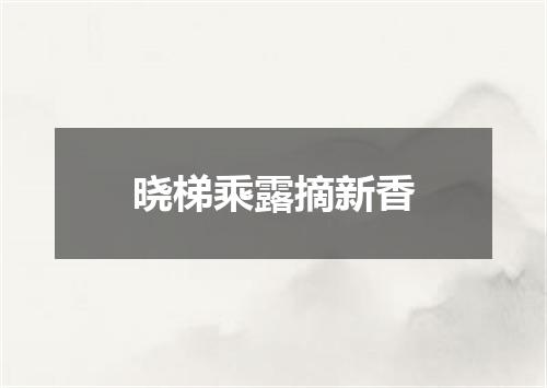 晓梯乘露摘新香