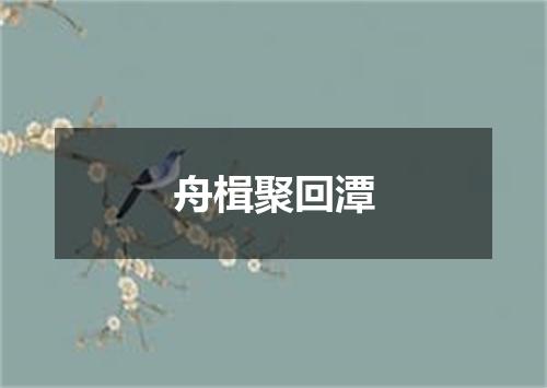 舟楫聚回潭