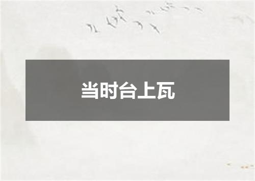 当时台上瓦