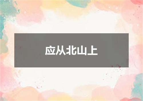 应从北山上