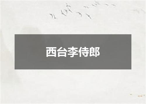 西台李侍郎