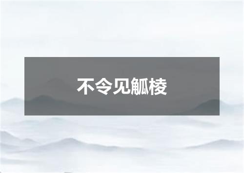 不令见觚棱