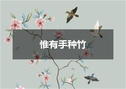 惟有手种竹