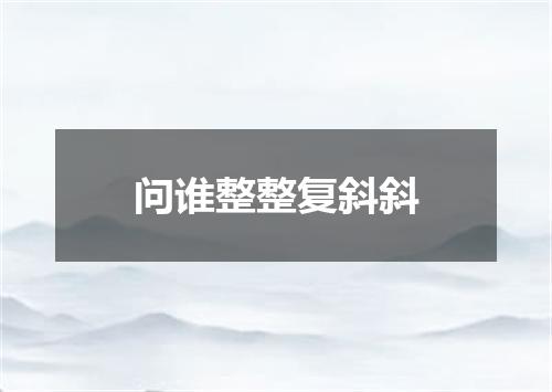 问谁整整复斜斜