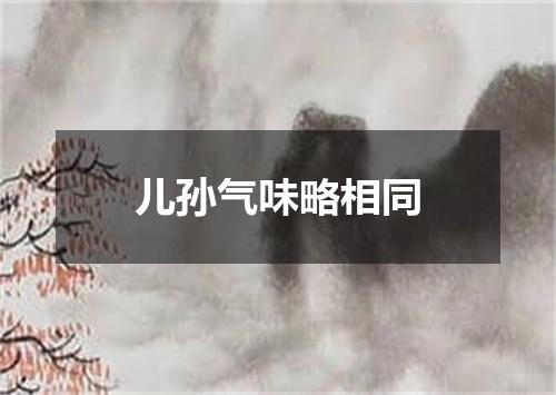 儿孙气味略相同