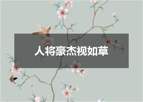 人将豪杰视如草
