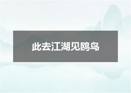 此去江湖见鸥鸟