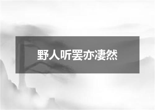 野人听罢亦凄然