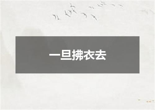 一旦拂衣去