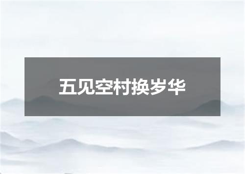 五见空村换岁华