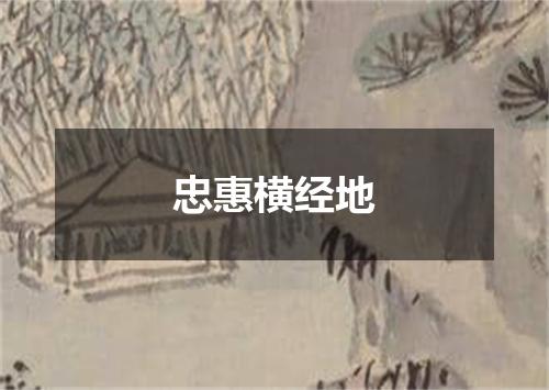 忠惠横经地