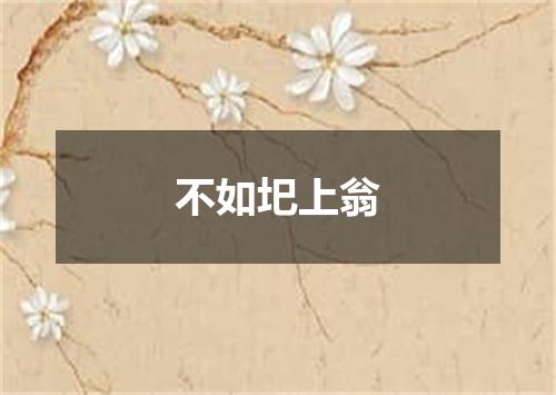 不如圯上翁