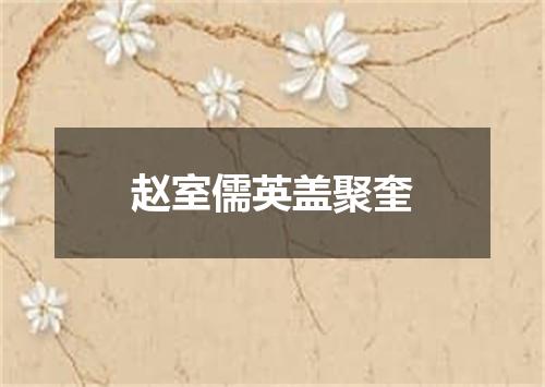赵室儒英盖聚奎