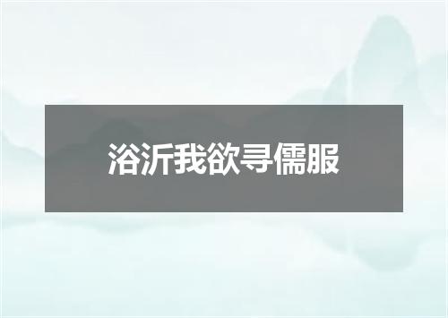 浴沂我欲寻儒服