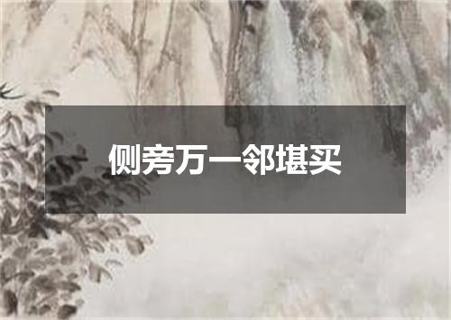 侧旁万一邻堪买