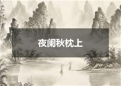 夜阑秋枕上