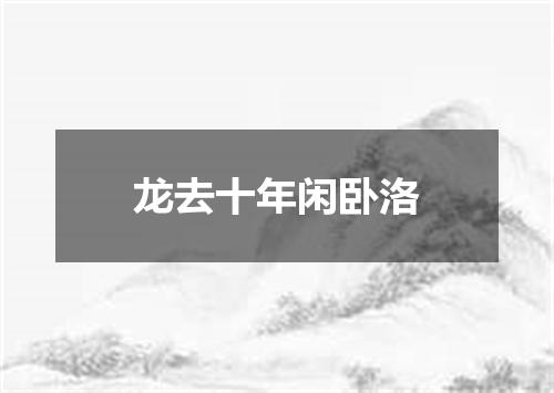 龙去十年闲卧洛