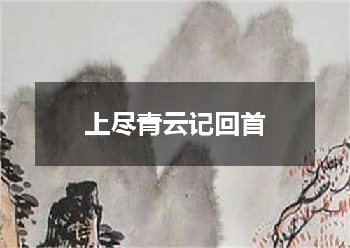 上尽青云记回首