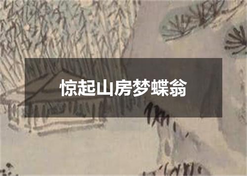惊起山房梦蝶翁