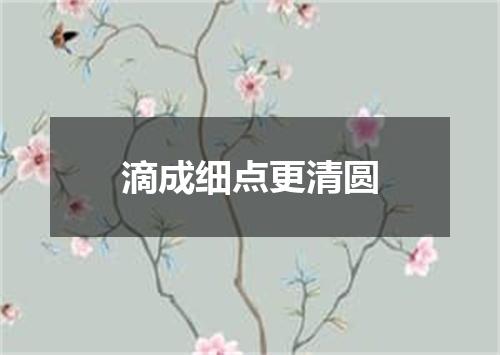 滴成细点更清圆