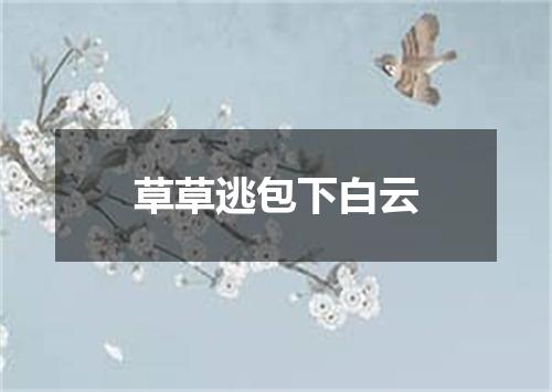 草草逃包下白云