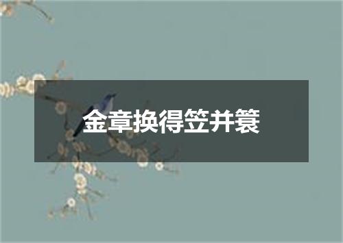 金章换得笠并簑