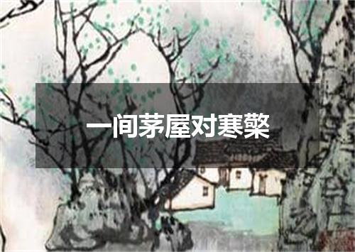 一间茅屋对寒檠