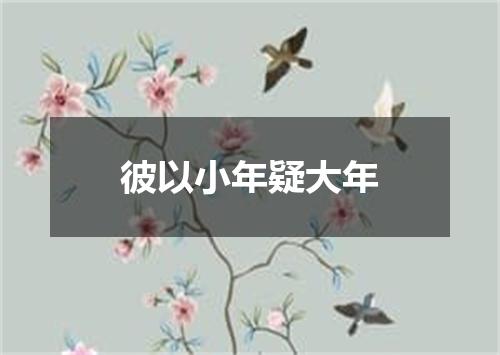 彼以小年疑大年