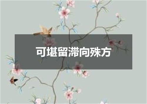 可堪留滞向殊方