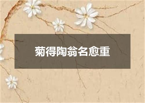 菊得陶翁名愈重