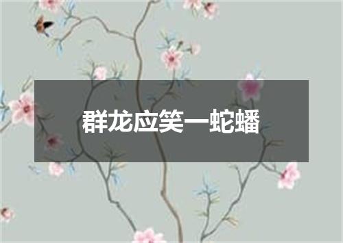 群龙应笑一蛇蟠