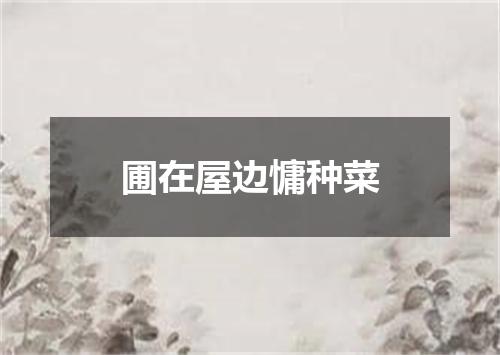圃在屋边慵种菜