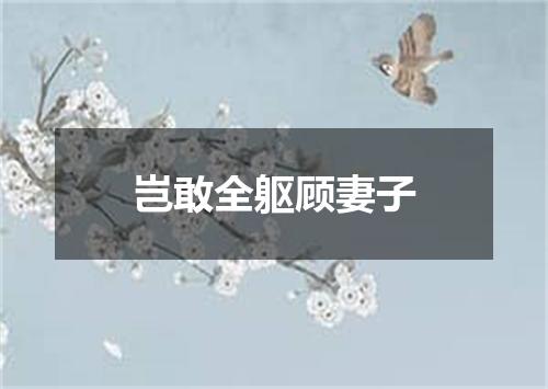 岂敢全躯顾妻子