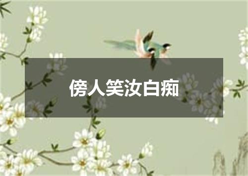 傍人笑汝白痴