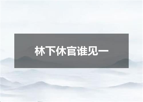 林下休官谁见一