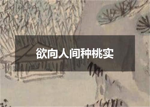 欲向人间种桃实