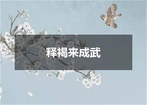 释褐来成武
