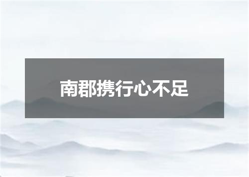 南郡携行心不足
