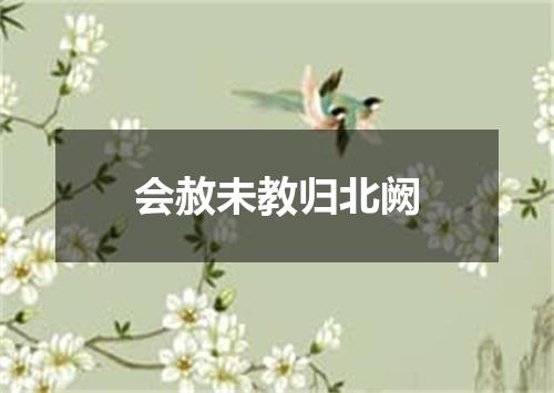 会赦未教归北阙