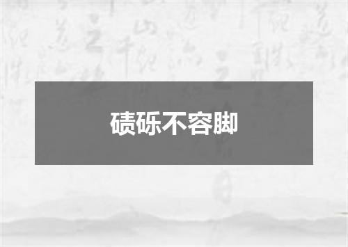 碛砾不容脚