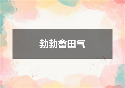 勃勃畲田气