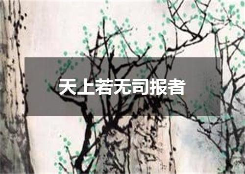 天上若无司报者