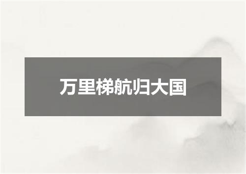 万里梯航归大国