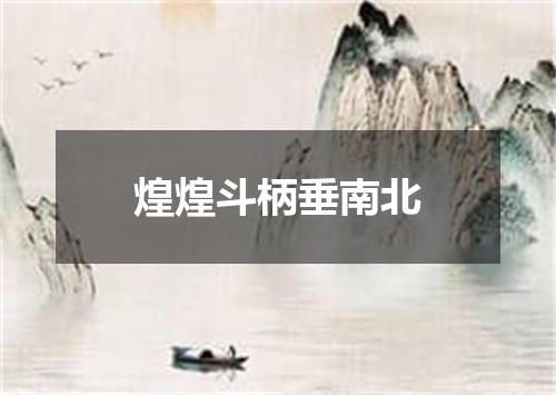 煌煌斗柄垂南北