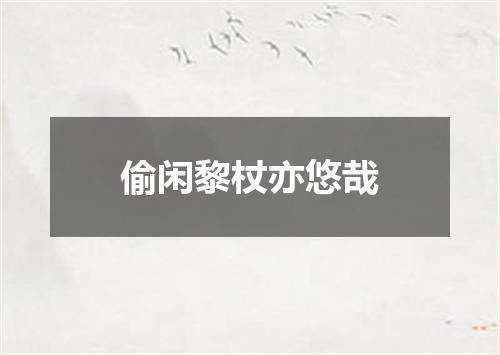 偷闲黎杖亦悠哉