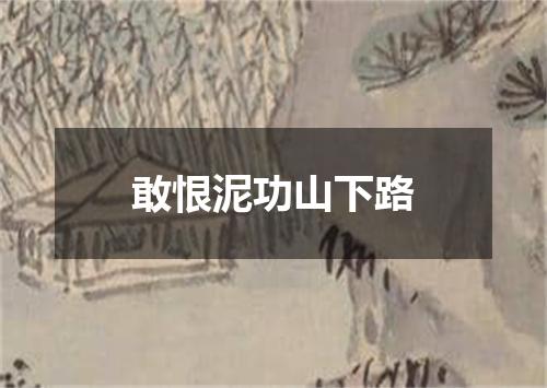 敢恨泥功山下路