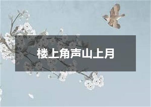 楼上角声山上月
