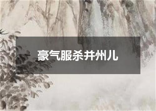 豪气服杀并州儿