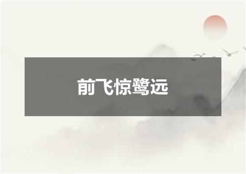 前飞惊鹭远