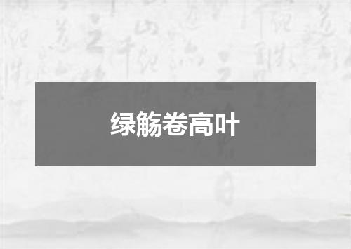 绿觞卷高叶